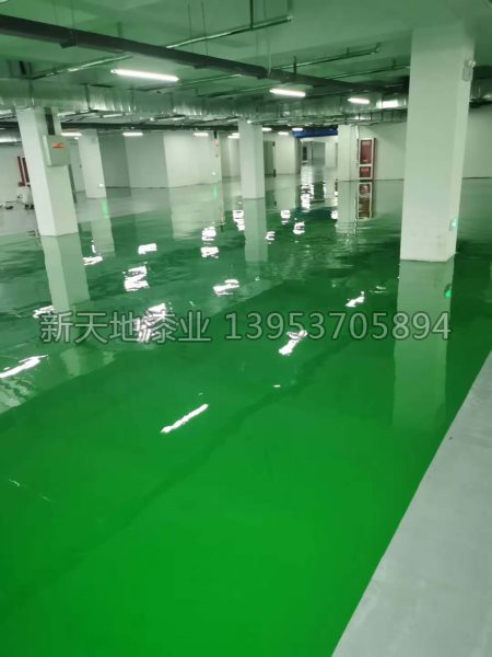 新天地漆業(yè)地下車(chē)庫停車(chē)場(chǎng)地坪漆施工案例